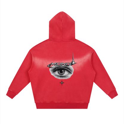 Sunfade Two-way Zipper Boxy Fleece Hoodie