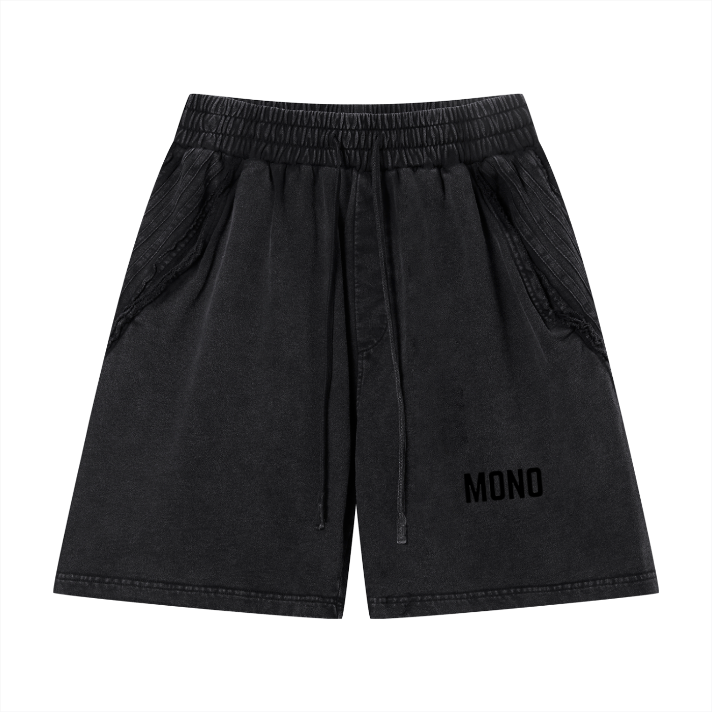 Unisex Vintage Wash Raw Edge Shorts