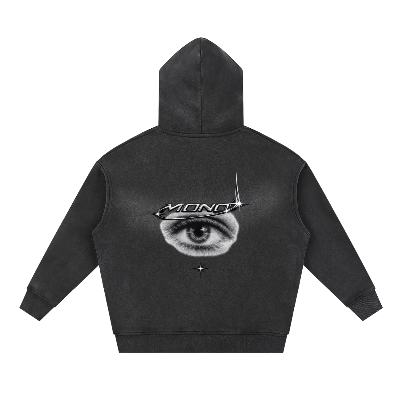 Sunfade Two-way Zipper Boxy Fleece Hoodie