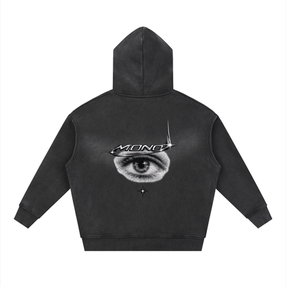 Sunfade Two-way Zipper Boxy Fleece Hoodie