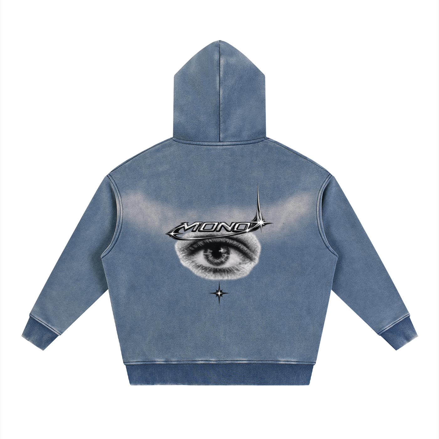 Sunfade Two-way Zipper Boxy Fleece Hoodie