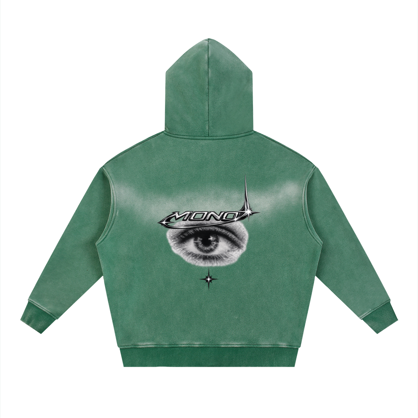 Sunfade Two-way Zipper Boxy Fleece Hoodie