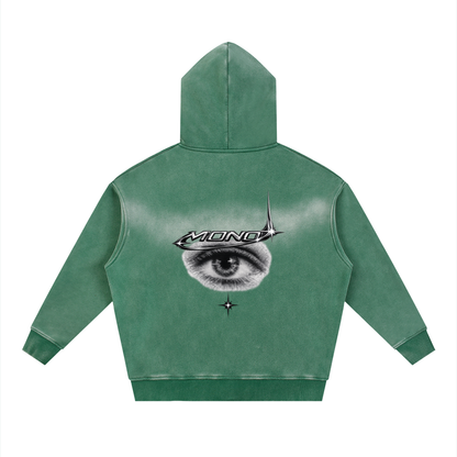 Sunfade Two-way Zipper Boxy Fleece Hoodie