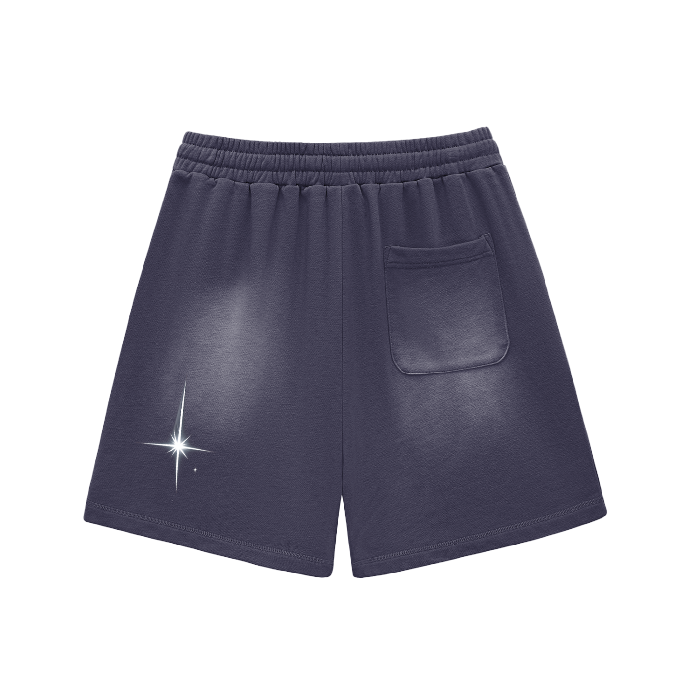 Sun Fade Raw Edge Cotton Shorts