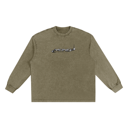 Snow Washed Frayed Edge T-Shirt