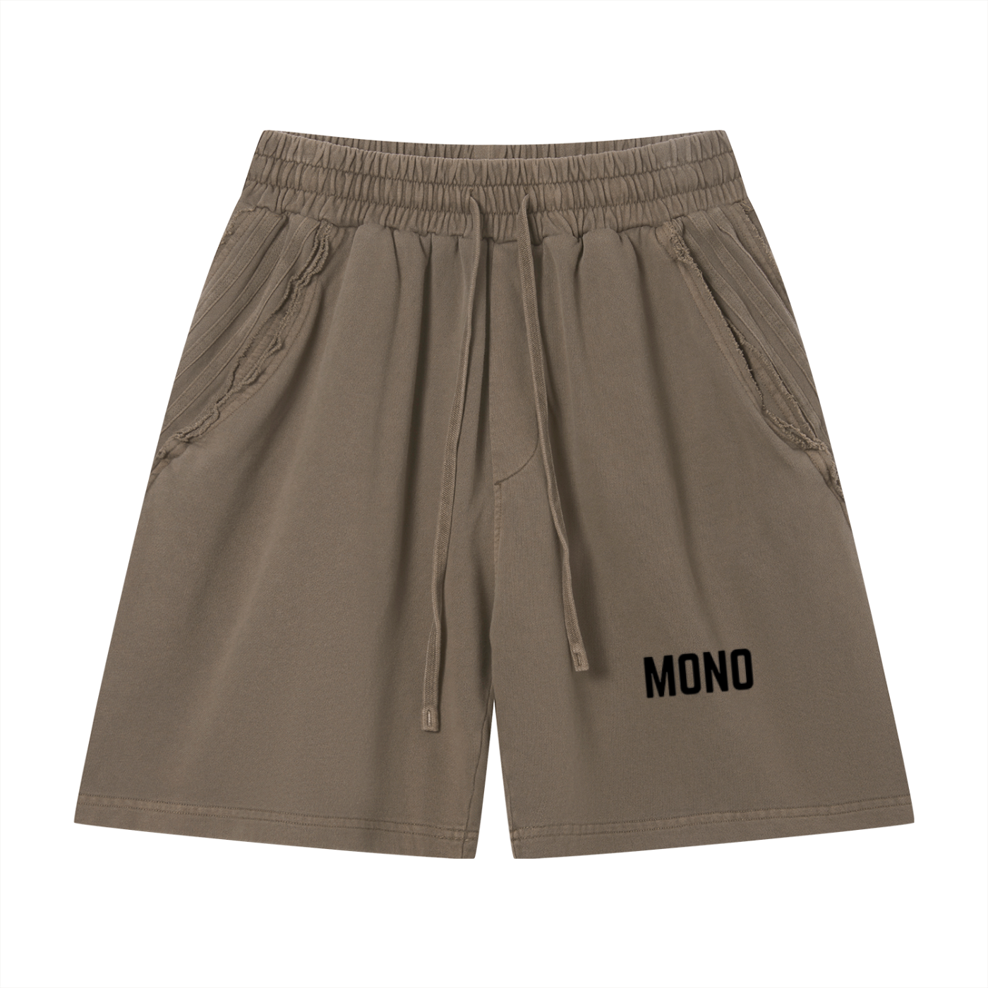 Unisex Vintage Wash Raw Edge Shorts