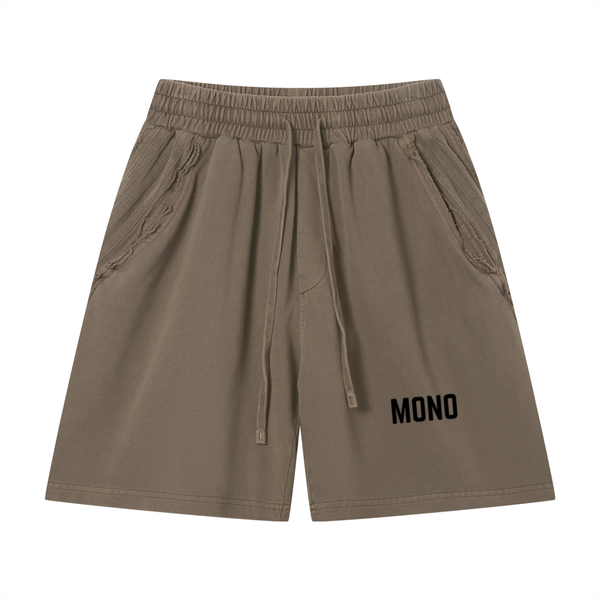 Unisex Vintage Wash Raw Edge Shorts