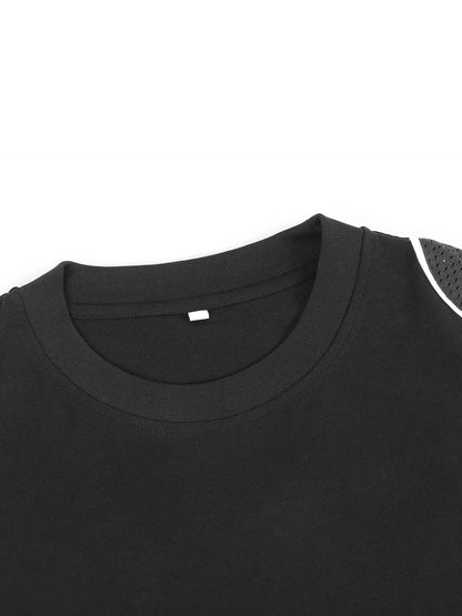MONO Contrast Piped Panel T-Shirt