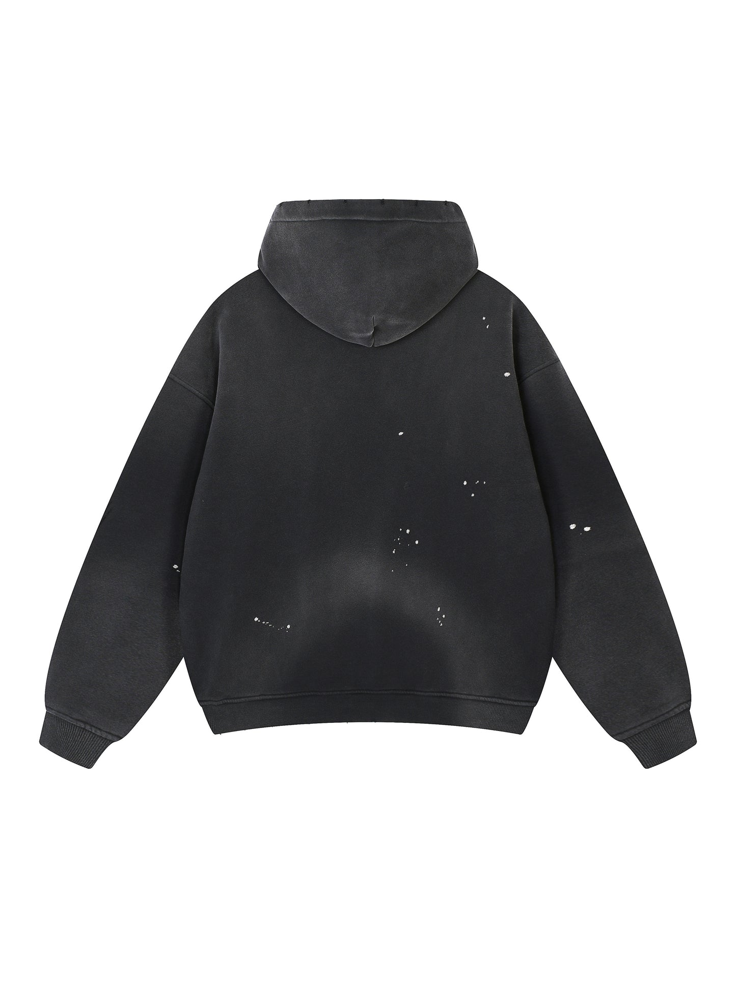 Vintage Washed Frayed Fleece Hoodie