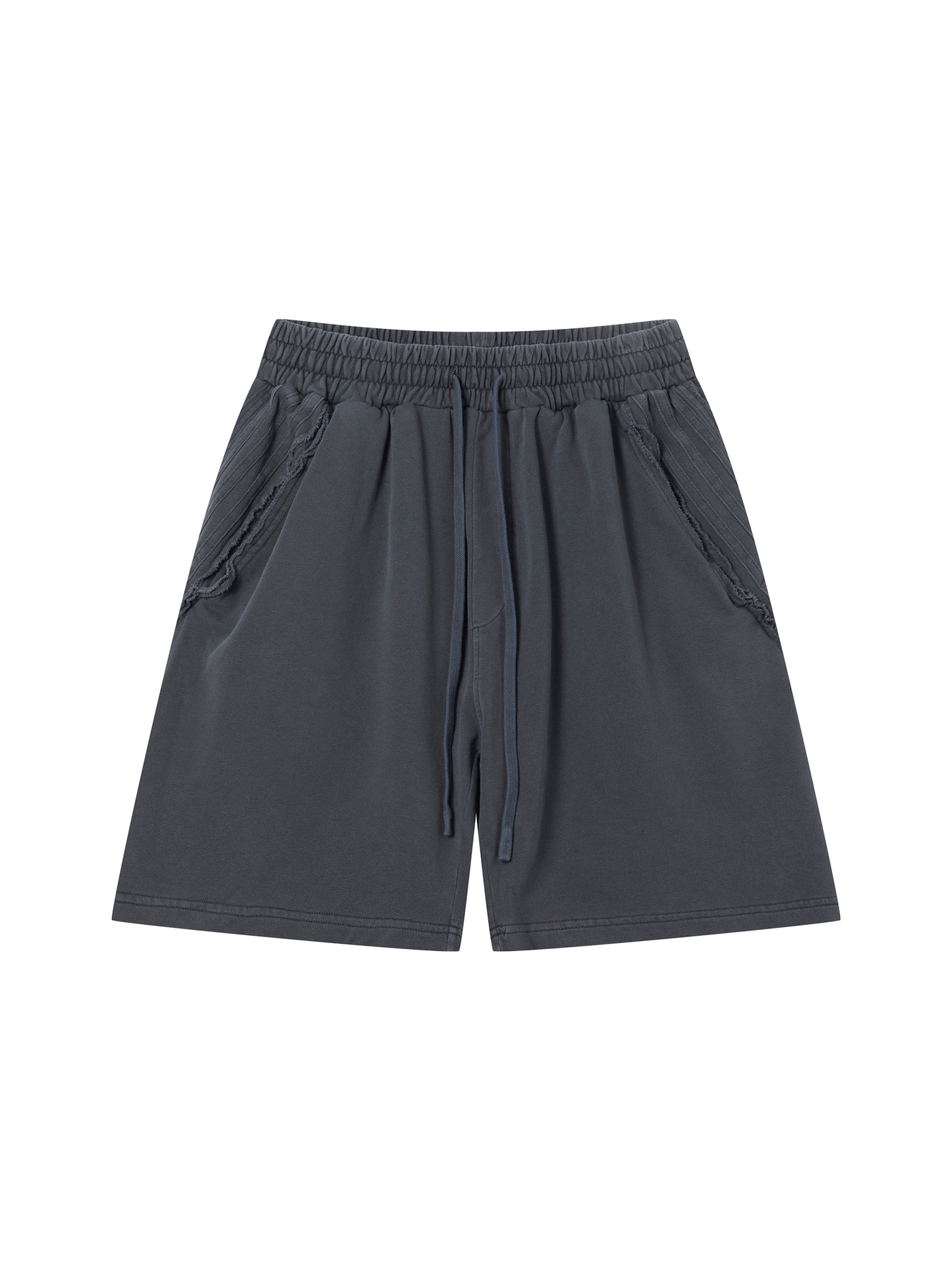 Unisex Vintage Wash Raw Edge Shorts