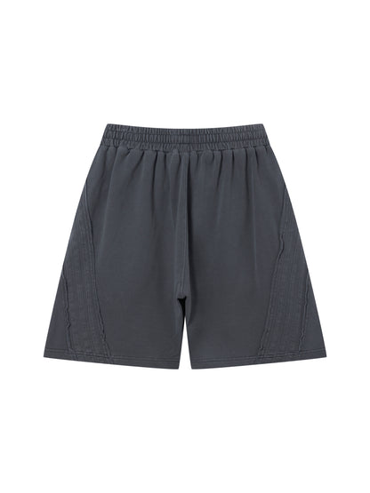 Unisex Vintage Wash Raw Edge Shorts