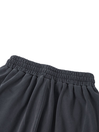 Unisex Vintage Wash Raw Edge Shorts
